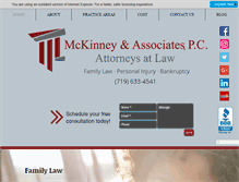 Tablet Screenshot of mckinney-law.com